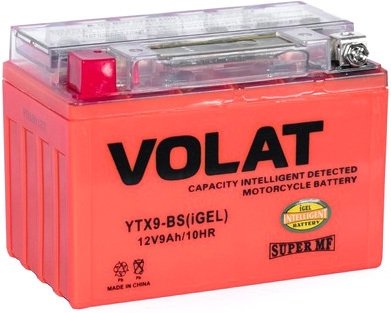 

Мотоциклетный аккумулятор VOLAT YTX9-BS(iGEL) (9 А·ч)