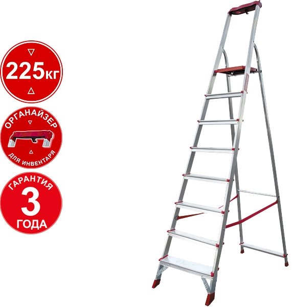 

Лестница-стремянка Новая высота NV 3115 с органайзером (8 ступеней)