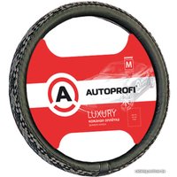 Оплетка на руль Autoprofi AP-810 BK/BK,GY (M) (черный/серый)