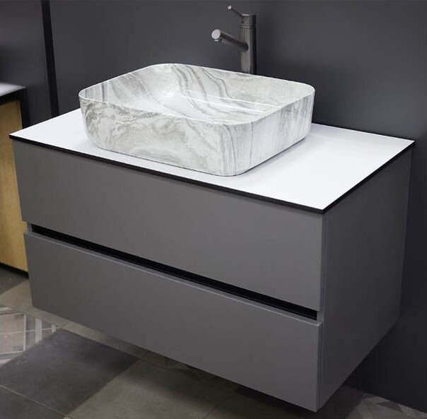 

Vela Тумба под умывальник Vela Каскад Гола 90П серый матовый TU27088