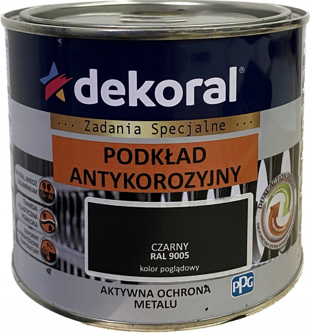 

Грунт-эмаль Dekoral Антикоррозийная 0.5 л (черный)