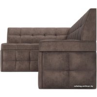 Угловой диван Мебель-АРС Атлантис левый 212x84x135 (серо-шоколадный Star Velvet 60 Cofee)