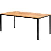 Кухонный стол Millwood Сеул 180x80x75 (дуб золотой Craft/металл черный)