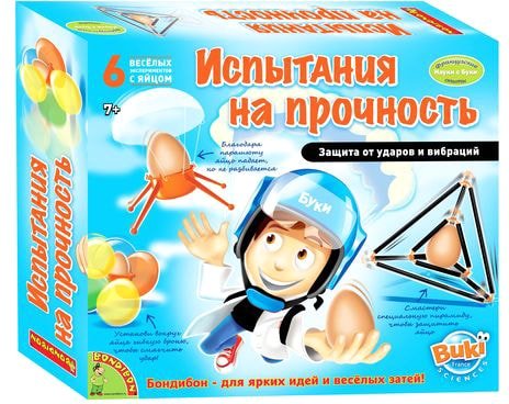 

Набор для опытов Bondibon Науки с Буки Испытания на прочность (6 экспериментов) ВВ1026