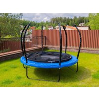 Батут GetActive Jump PRO 8FT с лестницей и внутренней сеткой (синий)
