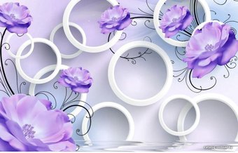 Фотообои Citydecor Цветочная абстракция 6 3D 400x254