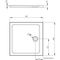 Душевой поддон Radaway Doros C 90x90 [SDRC9090-01]