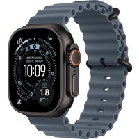 Умные часы Apple Watch Ultra 3 LTE 49 мм (титановый корпус, черный/синий, ремешок из эластомера)