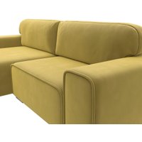 Угловой диван Лига диванов Лига-029 левый 121922L (микровельвет желтый)