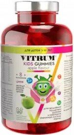 БАД Vitrum Витрум Кидс 3,5г (60 мармеладок, яблоко)