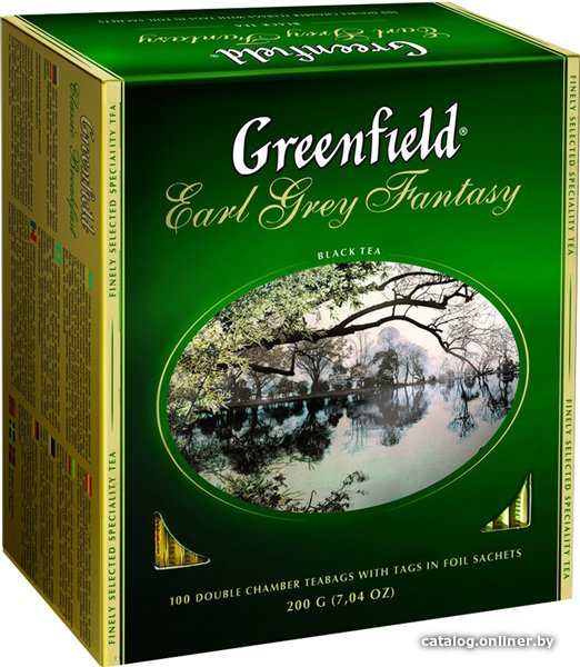 Черный чай Greenfield Earl Grey Fantasy 100 шт