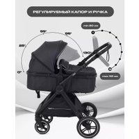 Универсальная коляска Rant Basic Roller RA161 (2 в 1, black)