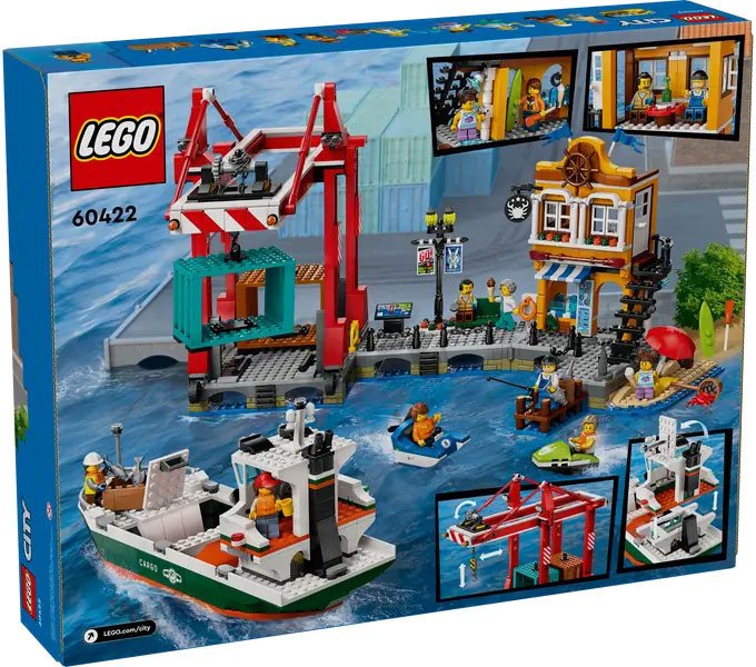 Конструктор LEGO City 60422 Морской порт с грузовым судном