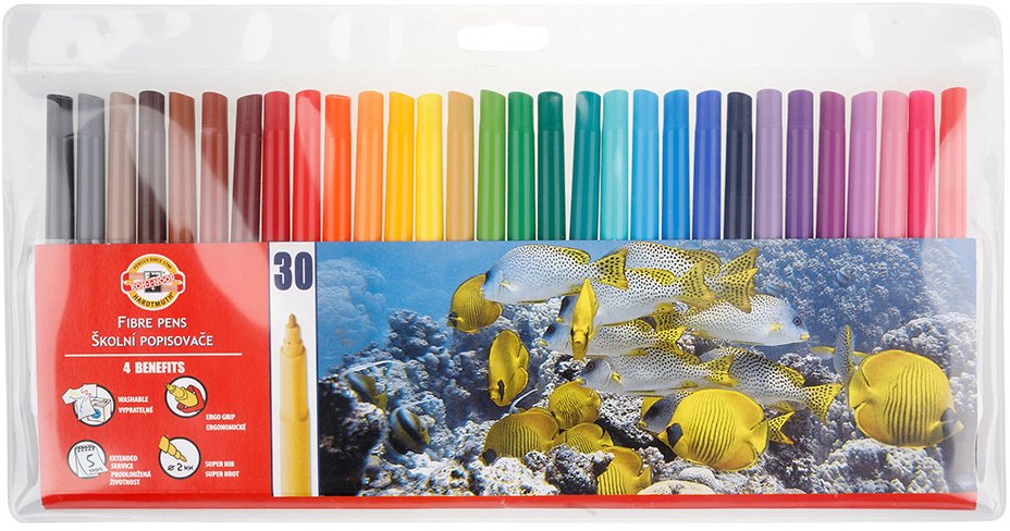 

Фломастеры Koh-i-Noor Hardtmuth 771002CJ01TE (30 шт)