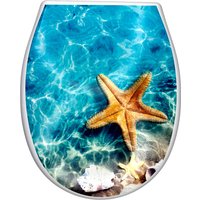 Сиденье для унитаза Еврокомфорт Океан Lux с рисунком Морская звезда 003775 (жесткое)