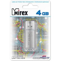 USB Flash Mirex Unit Silver 4GB [13600-FMUUSI04]