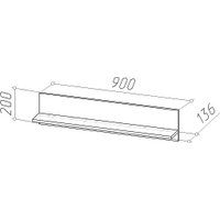 Полка Мебель-класс Полка Сити-1 (белый/дуб сонома)