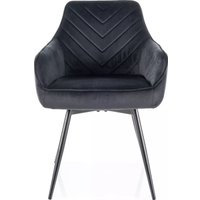 Стул с подлокотниками Signal Servio Velvet Bluvel 19 (черный/черный)