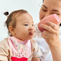 Дозатор детский Bebekevi BEVI1324-1 с ложкой (розовый)