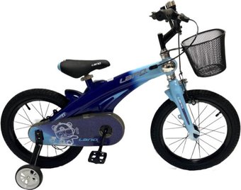 Детский велосипед Lanq Cosmic 16 (синий/голубой/корзина)