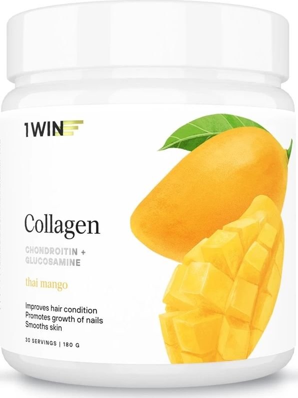 

Комплекс 1WIN Collagen+Chondroitin+Glucozamine (180г - 30 порций, манго)