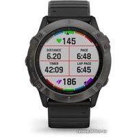 Умные часы Garmin Fenix 6X Sapphire (серый DLC/черный)