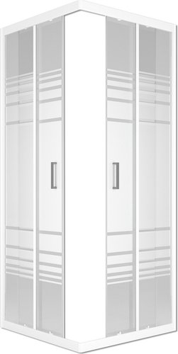 Душевой уголок Метакам City Trend White 90x90x185 556637 (текстурированное стекло, без поддона)
