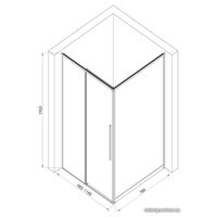 Душевой уголок Roxen Caspia 55060-100-R 100х80