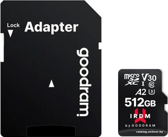 Карта памяти GOODRAM IRDM microSDXC IR-M2AA-5120R12 512GB (с адаптером)