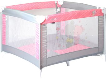 Игровой манеж Lorelli Play 2018 Grey&Pink ZaZa