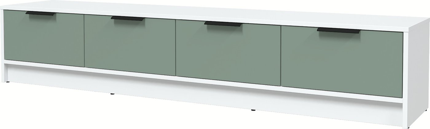 

Тумба Интерлиния ТВ Концепт КТ-ТВ4-35 Глосс (белый платинум/мята)