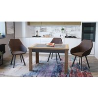 Кухонный стол Трия Хьюстон тип 4 раздвижной (черный/каттхилт)