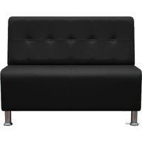 Диван Brioli РудиР двухместный (экокожа, L22 черный)