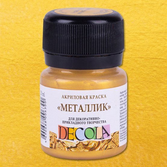 

Акриловая краска Невская палитра Декола 4926970 (20 мл, 970 золото геральдик)