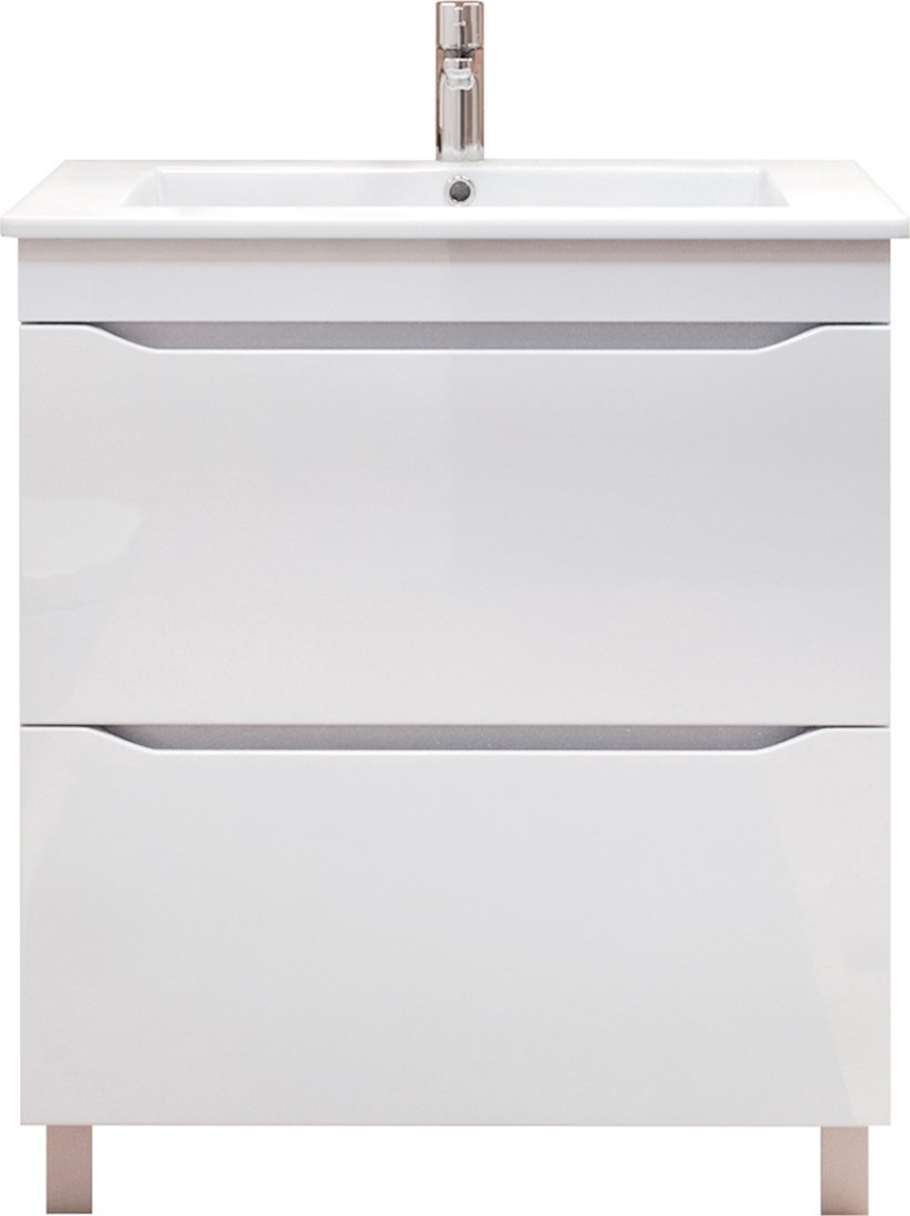 

Vigo Тумба Grani 750-0-2 под умывальник Оскар 75 напольная (белый)