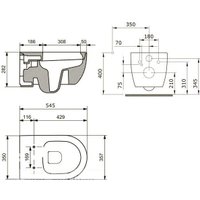 Унитаз подвесной OLI 885111+659044+1416-001