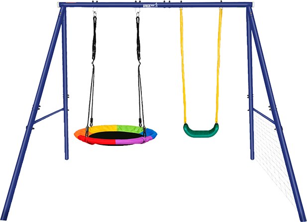 

Стационарные качели UNIX kids двойные 80+40 см Color