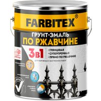 Грунт-эмаль Farbitex По ржавчине 3в1 5 кг (красно-коричневый)