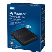 Внешний накопитель WD My Passport Wireless Pro 2TB [WDBP2P0020BBK]