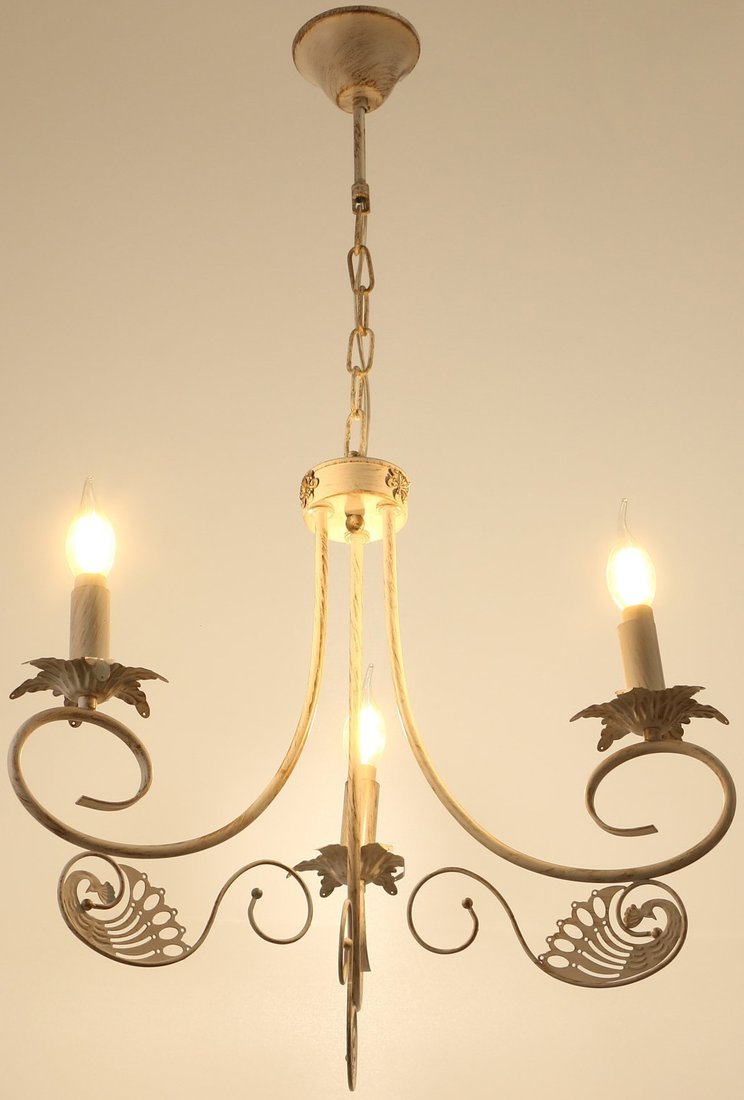 

Подвесная люстра BayerLux Элессия 9526441 (белый/золотая патина)