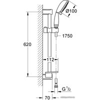 Душевой гарнитур  Grohe Tempesta Rustic 100 26086001