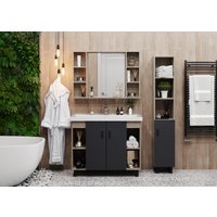  Onika Тумба под умывальник Тимбер 100.10 110010 (серый матовый/дуб сонома)