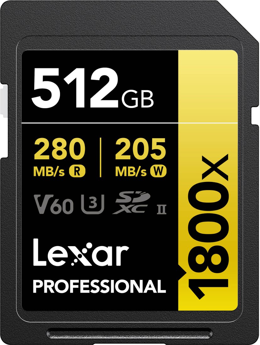 

Карта памяти Lexar Professional 1800x SDXC LSD1800512G-BNNNG 512GB