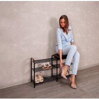 Полка для обуви ЗМИ Альфа 33 с сиденьем и ящиком ПДО А33СЯ (черный)