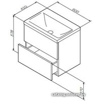  AM.PM Тумба под умывальник Gem 60 M90FSX06022DM