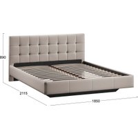 Кровать Трия Эмма Тип 1 180x200 (велюр Confetti Smoke) в Пинске