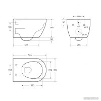 Унитаз подвесной Cezares Comfort CZR-191-TH/CZR-2316-SC в Борисове
