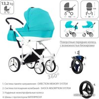 Универсальная коляска BEBETTO Magnum (3 в 1, 199, черная рама)