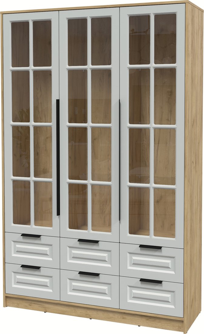 

Шкаф-витрина Интерлиния Концепт КТ-ШВ3 Деко (дуб золотой/грей)