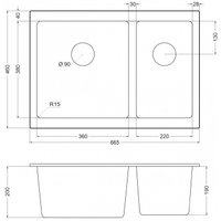 Кухонная мойка Emar EMQ-2665.PL (берилл)